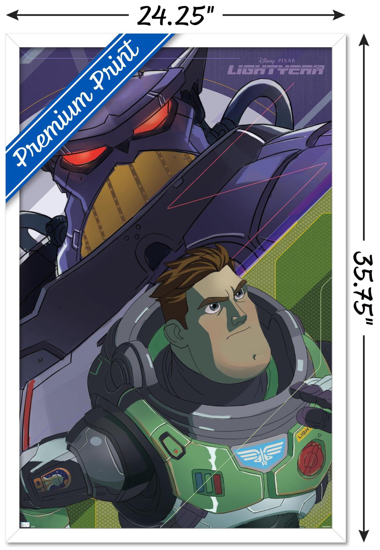 Disney Pixar Lightyear - Buzz and Zurg Wall Poster, 22.375" x 34" Framed