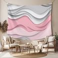 thumbnail image 2 of Pink Gray Ombre Large Tapestry for Bedroom Wall Hanging Tapestry, Modern Abstract Moire Art Geometric Ceiling Backdrop Tapestries Poster Blanket Wall Decor for Teens Room Living Room Dorm 85" x 90", 2 of 8
