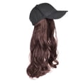 thumbnail image 1 of SGACAI Pelucas largas de 60 cm, gorra de béisbol, peluca, cabello largo y rizado, gorra recta, sombrero, peluca, cabello Z09 ✨υ, 1 of 7
