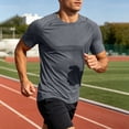 thumbnail image 6 of Lmueinov Mens Quick Dry T-Shirt Mesh Panel Athletic Short Sleeve Gym Workout Shirt Summer Breathable Running Tee for Sports and Casual Wear, 6 of 6