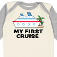 thumbnail image 4 of Inktastic My First Cruise with Cruise Ship and Palm Trees Boys or Girls Long Sleeve Baby Bodysuit, 4 of 5