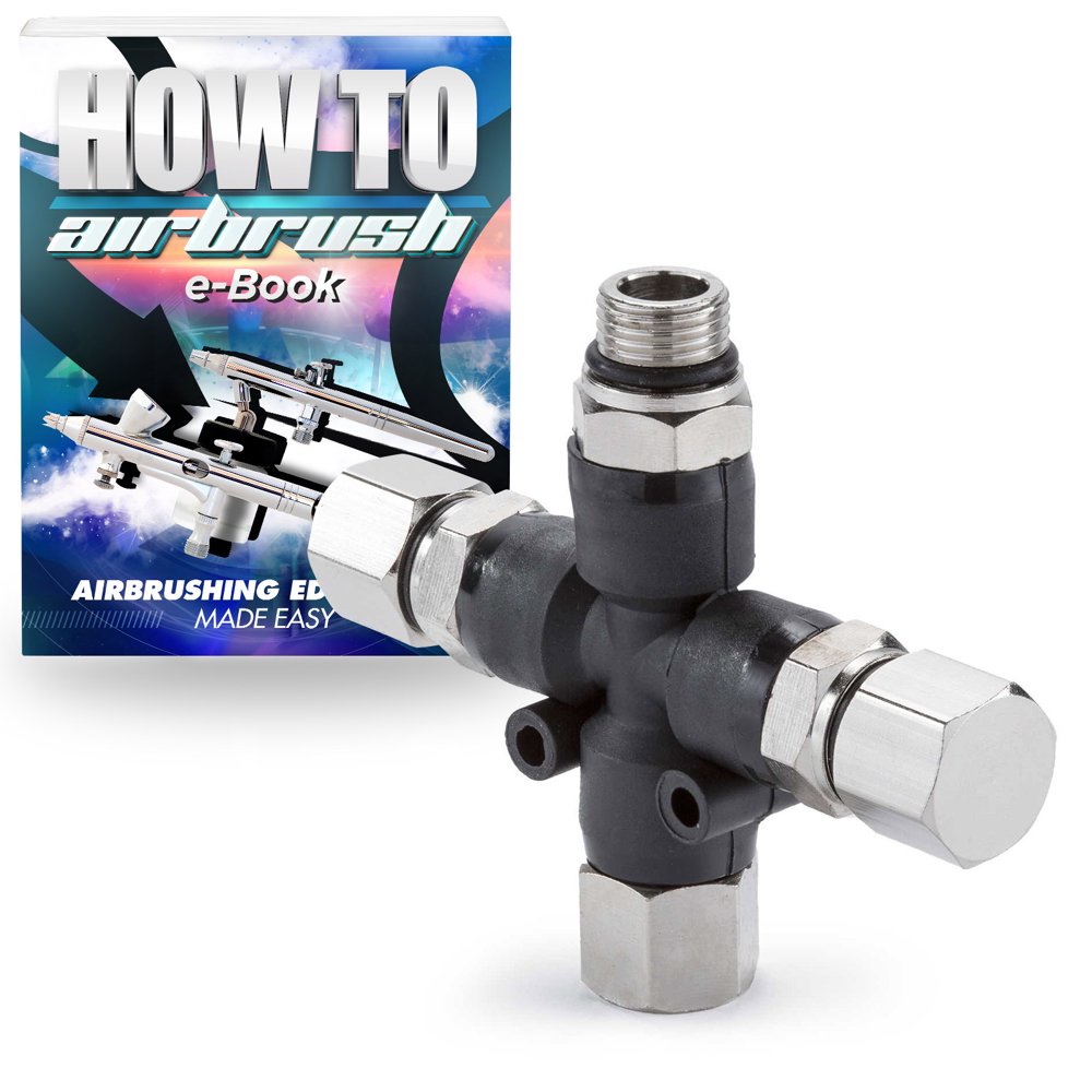 PointZero Airbrush Manifold 3Way Air Hose Splitter 1/8