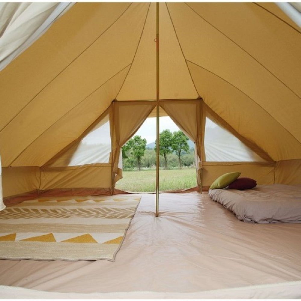 5-8 Person Luxury Bell Cotton Tent, Waterproof Outdoor Glamping Cotton Tent for Resort & Campsite