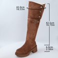 thumbnail image 6 of Heel Western Knee High Boots Tall Riding Footwear for Ladies With On Design And Solid Pattern, 6 of 9