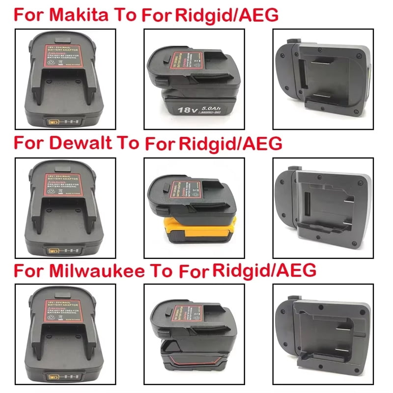 Battery Adapter for Ridgid/AEG to for Makita/Dewalt/Milwaukee Tool,for Makita/Dewalt/Milwaukee Battery to for Ridgid/AEG Tools