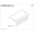 thumbnail image 4 of Kingston Brass KVTDE603121R8 60-Inch Acrylic Rectangular 3-Wall Alcove Tub Combo with Tub Door (Right Hand Drain) in White/Brushed Nickel, 4 of 9