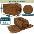 thumbnail image 5 of PAVILIA Large Toiletry Bag for Men Women, Mens Travel Bag Toiletries Organizer Case for Grooming, Travel Essentials Shaving Dopp Kit, PU Leather Water Resistant Cosmetic Pouch, Brown, 5 of 8
