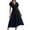 Navy, variant on Under $15 Steals!Summer Fashion Plus Size Dresses for Women 2025 Elegant Classy Round Neck Casual Solid Color Pocket Short-sleeved Knee-length