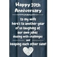 thumbnail image 1 of To my wife here's to laughing at our own jokes dealing with challenges and keeping each other sane Happy 39th Anniversary : 39 Year Old Anniversary Gift Journal / Notebook / Diary / Unique Greeting Card Alternative, 1 of 1