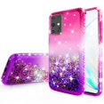 thumbnail image 3 of Compatible for Samsung Galaxy S20 Case, with [Tempered Glass Screen Protector] SOGA Diamond Liquid Quicksand Cover Cute Girl Women Phone Case - Pink / Purple, 3 of 5