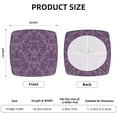 thumbnail image 2 of Square Chair Seat Covers Set of 4, Purple Chair Covers with Elastic Ties, Soft Stretch Removable Universal Chair Protector Seat Cushion Slipcovers for Dining Room Kitchen Office, 2 of 6