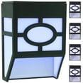 thumbnail image 1 of Miangastore Retro Waterproof LED Solar Wall Lamp for Home Use with Warm Light Plastic Black IP65 4 pcs, 1 of 9