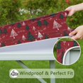 thumbnail image 6 of Red Christmas Tree and Snow Pattern Square Fitted Tablecloth with Elastic Edge,Square Table Cover,Washable Elastic Table Cover for Home Kitchen Party Decor 36"x36", 6 of 6