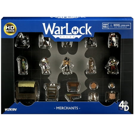 WarLock Dungeon Tiles: Accessory - Merchants - WizKids, Pre-Painted RPG Accessories