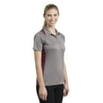 thumbnail image 4 of Sport-Tek Ladies Heather Colorblock Contender Polo-3XL (Vintage Heather/ Maroon), 4 of 6