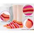 thumbnail image 3 of GFDYREE Epeius Kids Girls' 5 Pack Seamless Rainbow Stripes Crew Socks, 3 of 6