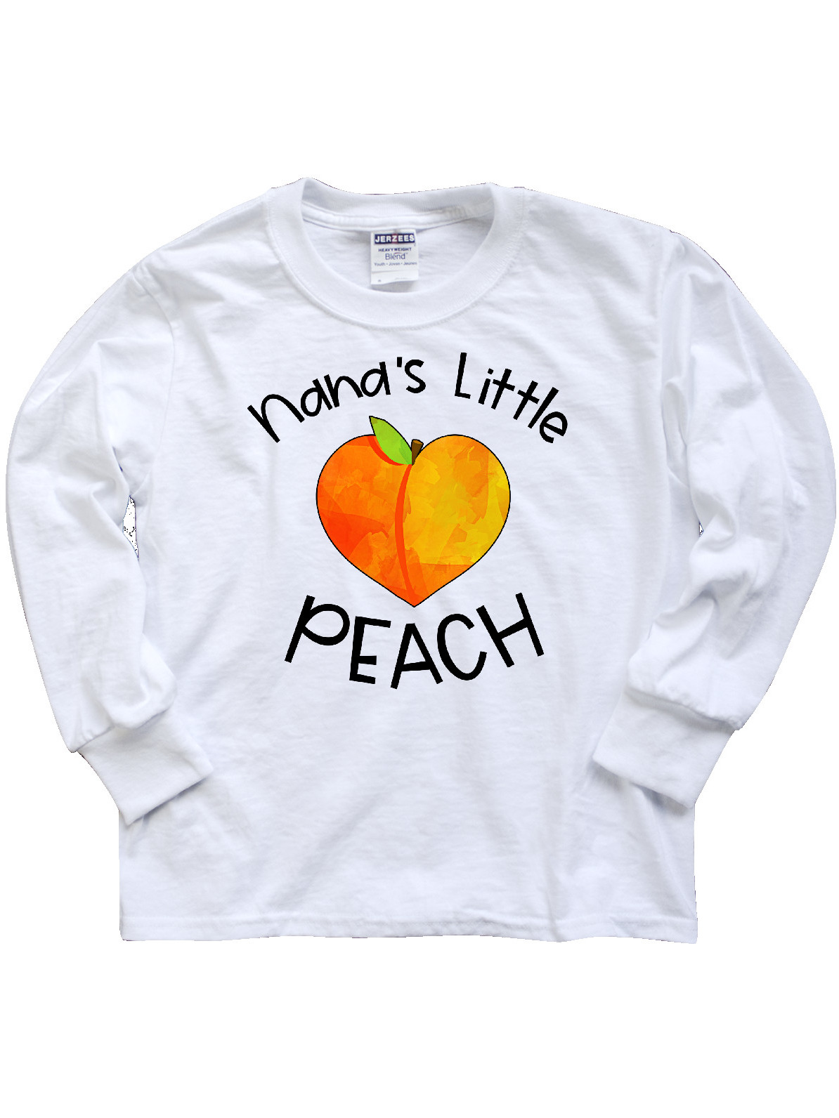 Nana's Little Peach Cute Peach Heart Youth Long Sleeve TShirt