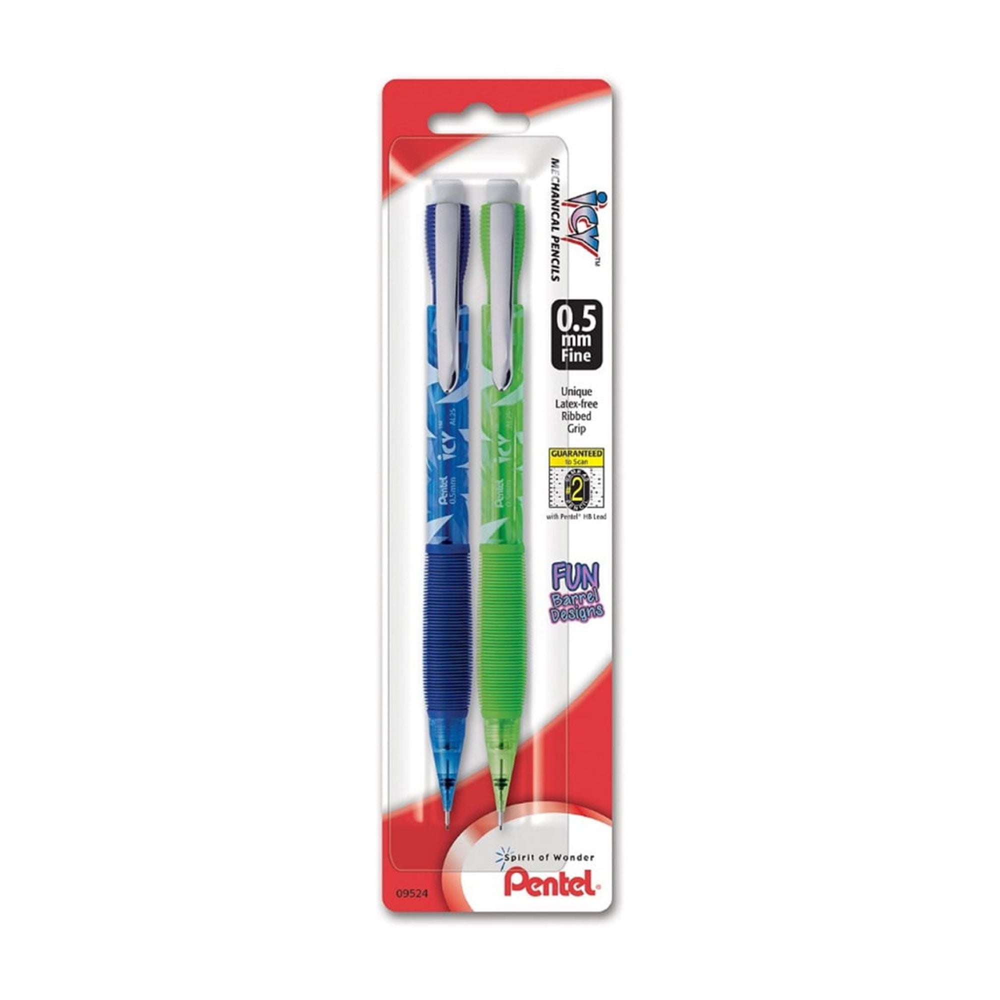 Pentel Icy Mechanical Pencil .5 mm (Colors May Vary) (Pack of 20)