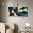 thumbnail image 5 of Navy Emerald Set Canvas Set of 2 Blue Green Abstract by Art Remedy, Gallery Wrapped, 20 x 20, 5 of 6