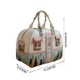 thumbnail image 3 of Yardvibe 3D Printed Quilted Travel Duffle Bag, 9"x18"x9" Camping Outdoor Boho Travel Weekend Bag, Carry-On Overnight Luggage Bags, Vintage Floral Luggage for Gym, Yoga & Carry-on (A), 3 of 4