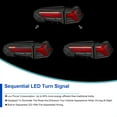 thumbnail image 5 of Spec-D Tuning Black LED Sequential Tail Lights w/ Red Bar Compatible with 2019-2023 Toyota RAV4, Left + Right Pair Assembly, 5 of 6