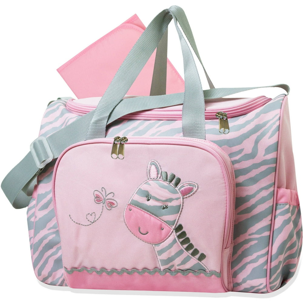 Tender Kisses Zebra And Butterfly Diaper Bag