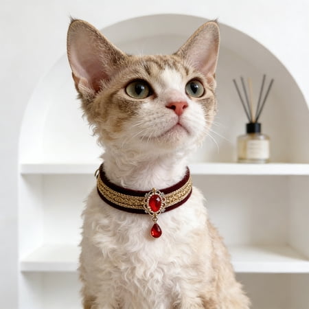 Danhjin Pet Accessories for Dogs Cats Arabian Turban Headwrap with Gemstones for Photo Prop Party Fancy Dress