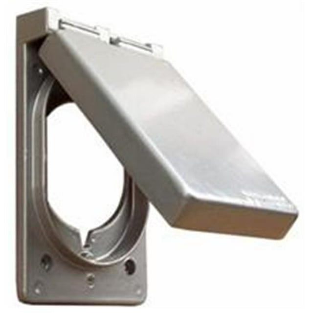 One Gang Weatherproof Covers - Vertical Dryer - Range Receptacle Gray