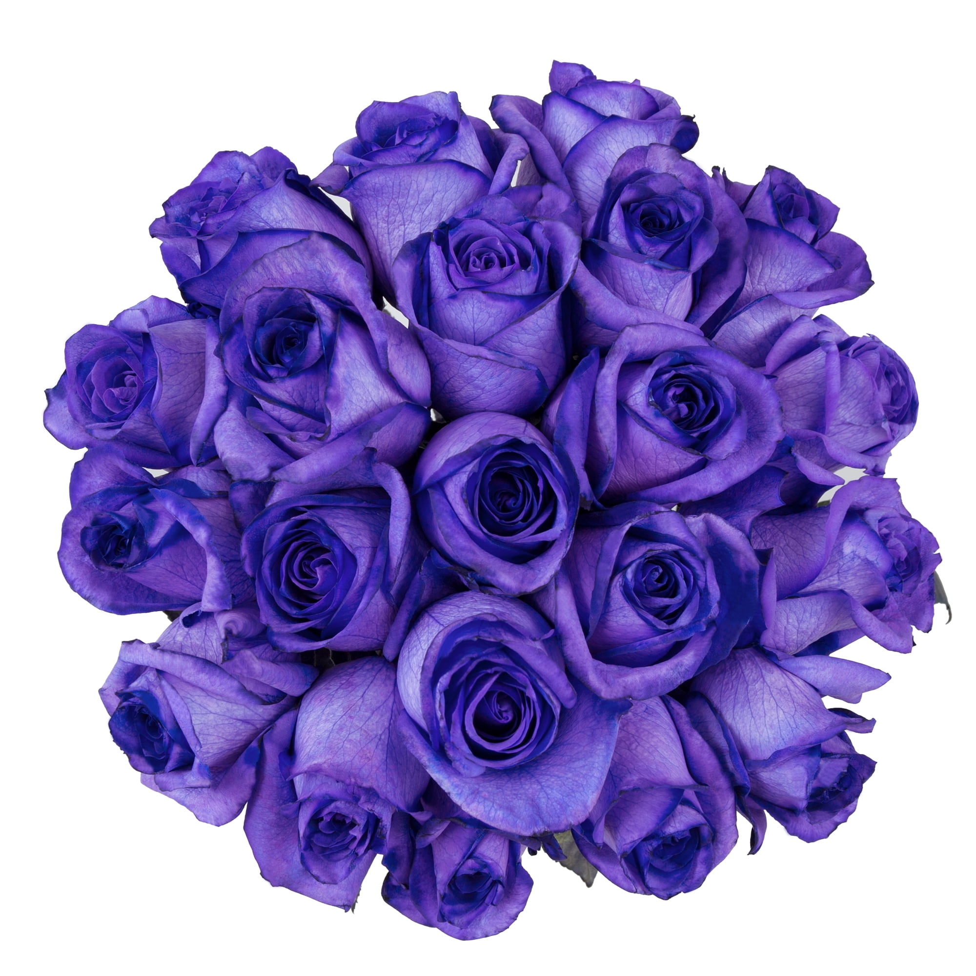 Purple And Blue Roses Bouquet