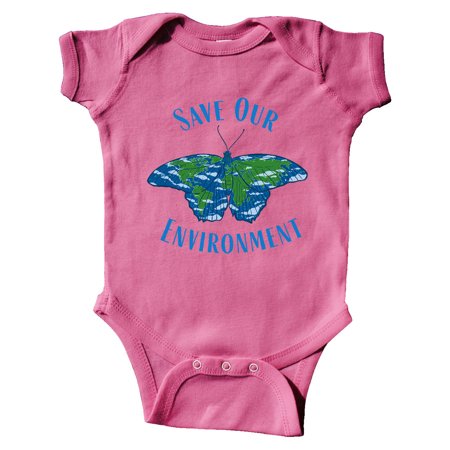 

Inktastic Save Our Environment Earth Butterfly Gift Baby Boy or Baby Girl Bodysuit