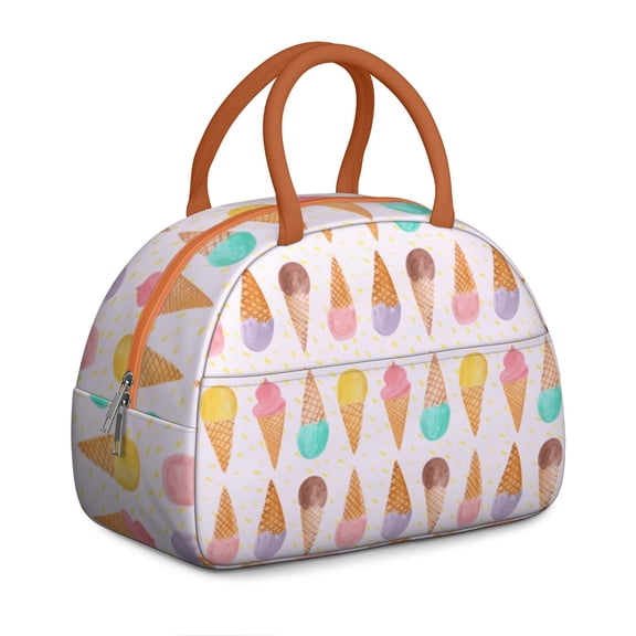 Reusable Ice Cream Lnsulated Lunch Bag for Women & Men - Leakproof Water-Resistant Cooler Tote, Large Capacity for Work,Travel,Picnic,Beach & Office.