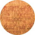 thumbnail image 1 of Ahgly Company Indoor Round Abstract Orange Contemporary Area Rugs, 7' Round, 1 of 1