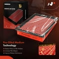 thumbnail image 4 of A-Premium 2-PC Pre-oiled Engine Air Filter Compatible with Chevrolet Malibu, Corvette, Lumina & Buick Regal & Cadillac XLR & Oldsmobile Aurora & Pontiac Grand Prix & Saturn Relay, 4 of 9