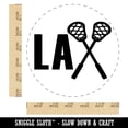 thumbnail image 2 of LAX Lacrosse Crossed Sticks Self-Inking Rubber Stamp Ink Stamper - Blue Ink - Large 1-1/2 Inch, 2 of 7