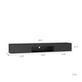 thumbnail image 4 of S-HOME Floating TV Stand Wall Mounted with 16 Color LEDs in Black 69 Inch Entertainment Center for 55 to 65 Inch TV, 4 of 6