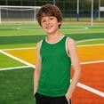 thumbnail image 7 of yillto Boys Athletic Tank Quick Dry Sleeveless Tees Racerback Lightweight Running Tshirts Summer Breathable Shirts, 7 of 7