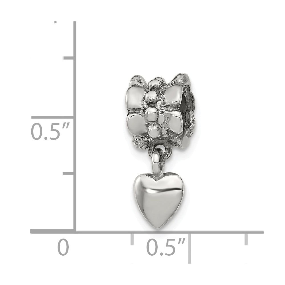 Roy Rose Jewelry Sterling Silver I Love You Lobster Clasp 12mm Heart Locket
