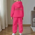 thumbnail image 4 of Toddler Outfits For Girls Sets Boys Long Sleeve Solid Warm Hoodie Pullover Tops Pants Kids Sweat Suit 6-12 Months 12-24 Months 2T 3T 4T 5T 6T 7T Gift Set 8-9 Years, 4 of 7