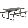 thumbnail image 1 of 6' Woodgrain Folding Picnic Table, 1 of 2