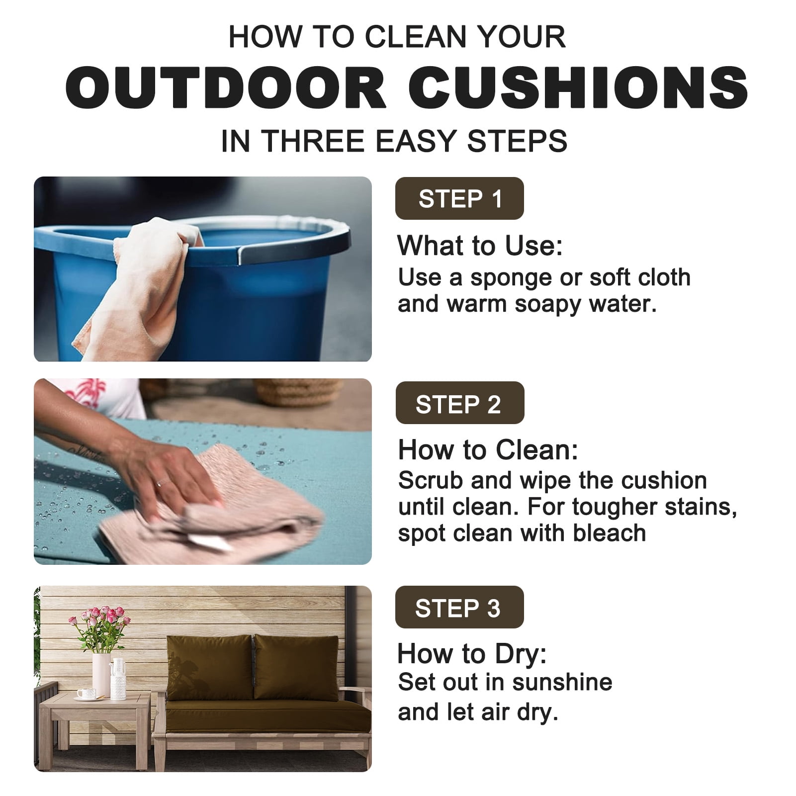 Outdoor Loveseat Cushion Set, 48 x 24, Water Repellent, Fade Resistant, Couch love seat
