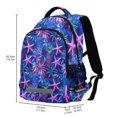 thumbnail image 2 of FORMRS Kids School Backpack Elementary Student Unisex Travel Bookbag with Reflective Stripes, Neon Pink Starfish, 2 of 7