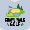 thumbnail image 4 of Inktastic Golfing Crawl Walk Golf Boys or Girls Baby Bib, 4 of 4