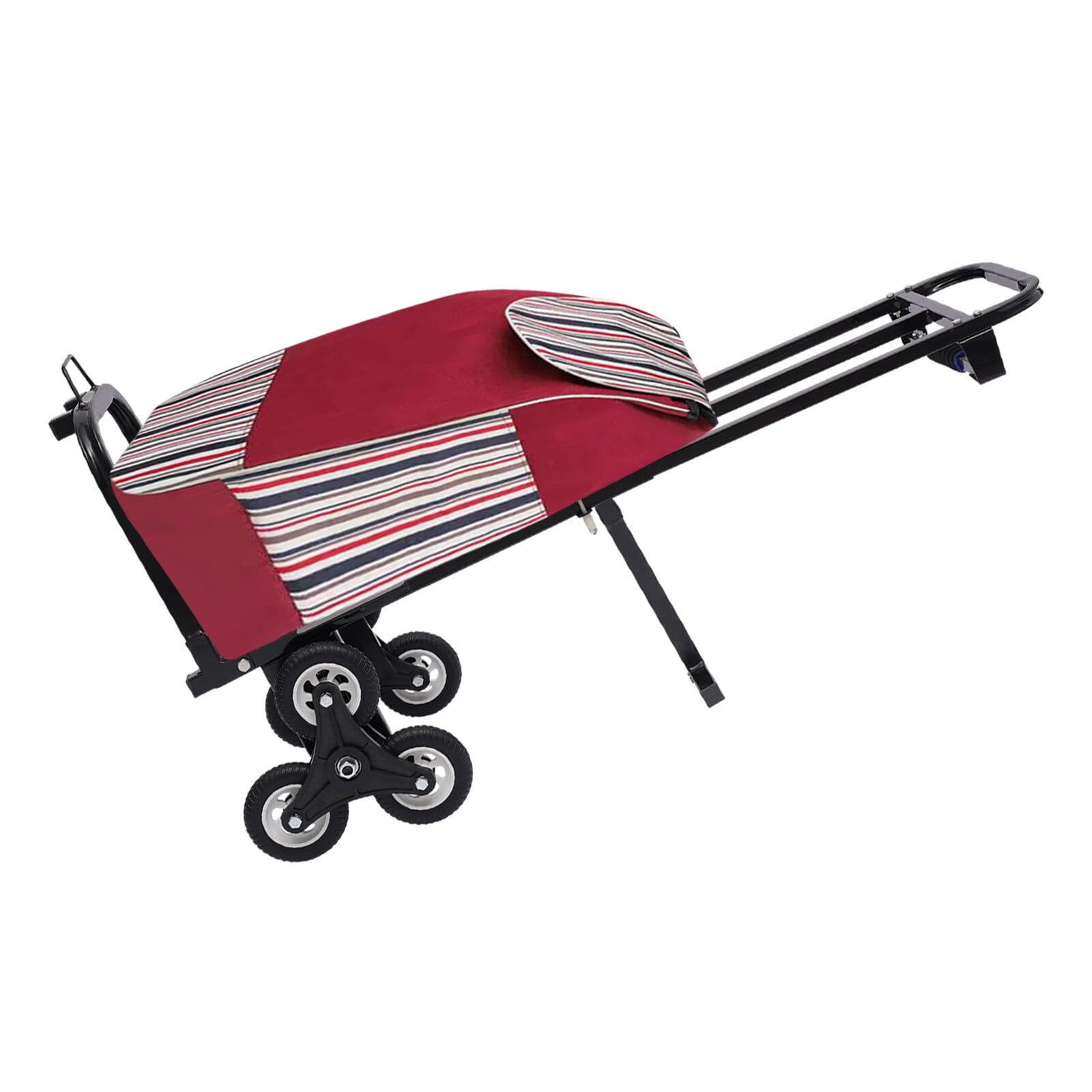 210kg/460lbs Capacity Stair Climbing Trolley Cart, Folding Portable Stair Climber Hand Truck with 6 Wheels for Pulling