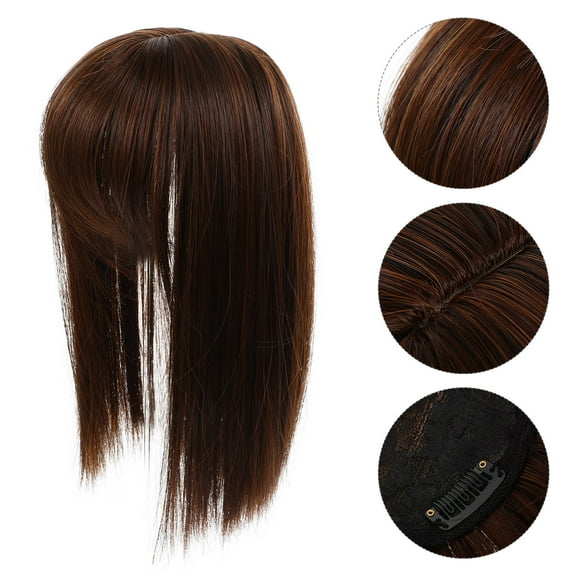 Luxshiny Light Brown Hair Topper for Women with Clip- , Perfect for Thinning Hair and Enhancing Stylish Appearance