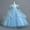 Blue, variant on ZZwxWA Holiday Gift Finder Girls' Summer Short Sleeve Ruffled Lace Round-Neck Embroidery Mesh Princess Bow Skirt Baby Spring Outfits