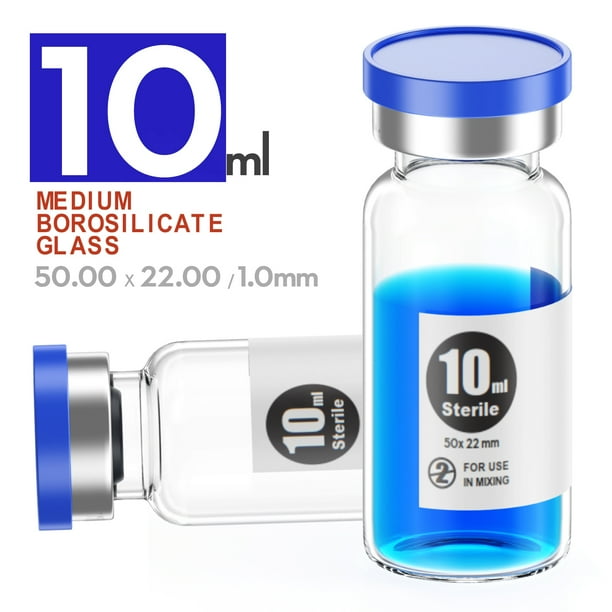 Sterile Empty Vials with Self Healing Injection Port,with Flip Off