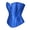 Blue, variant on Gothic Satin Classic Bustiers Corset Top for Women Pink 3XL