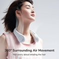 thumbnail image 2 of Bladeless Hands-free Personal Fan with 4000mAh Battery - White, 2 of 5