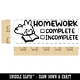 thumbnail image 2 of Homework Complete Incomplete Checklist Teacher Student School Self-Inking Rubber Stamp Ink Stamper - Lime Green Ink - Large 2-3/4 Inch, 2 of 7