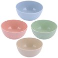 thumbnail image 4 of Tineasur Wheat Straw Plastic Salad Mixing Bowl Assorted Color Non-Slip Heat-Resistant 4Pcs, 4 of 6